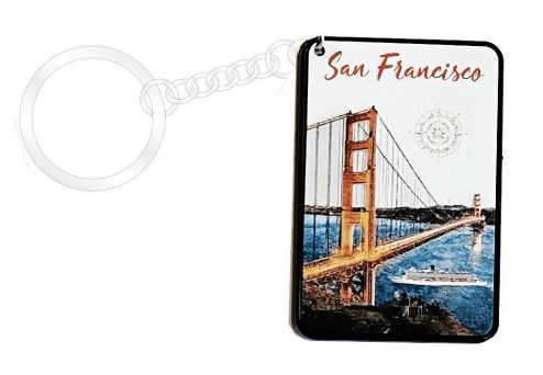 San Francisco Plastic Keychain